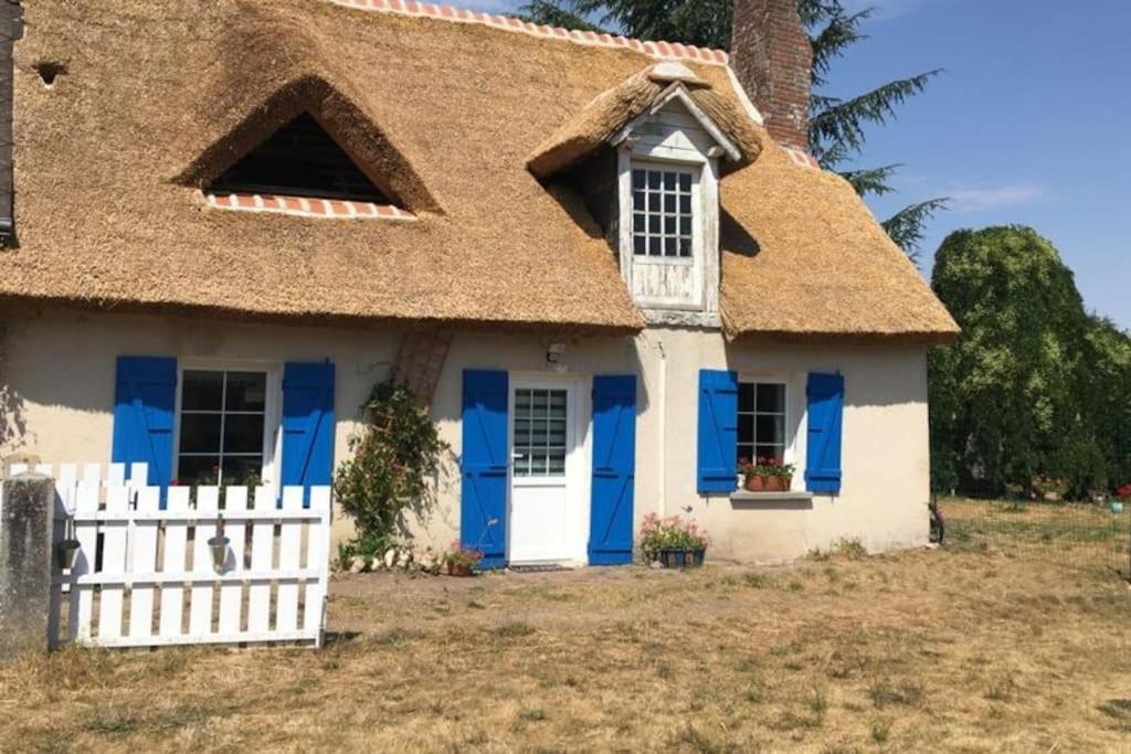 Chaumiere Avec Sa Toiture Recouverte De Chaume !!! Donnemain-Saint-Mames Екстер'єр фото